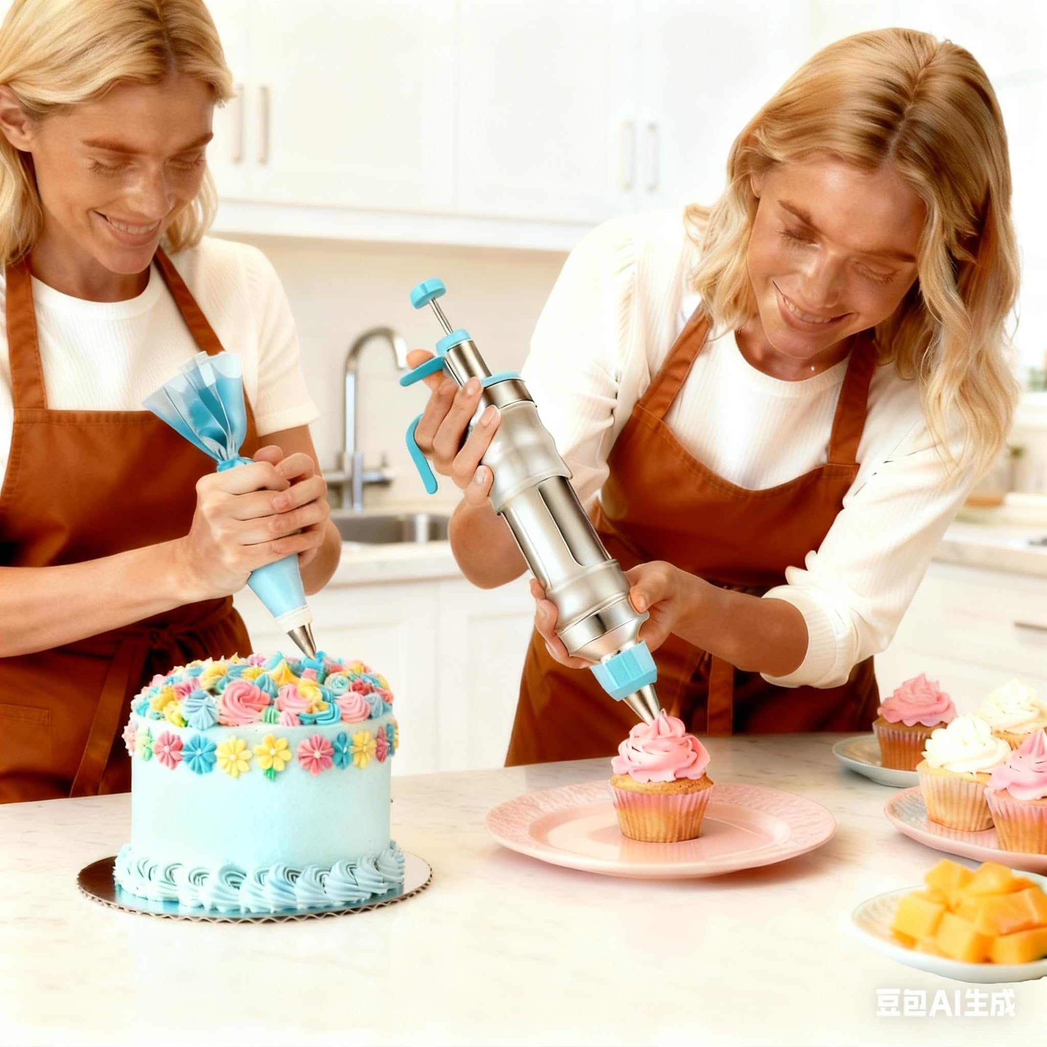 Gawren-H&E caja almacenamiento azul para utensilios de repostería