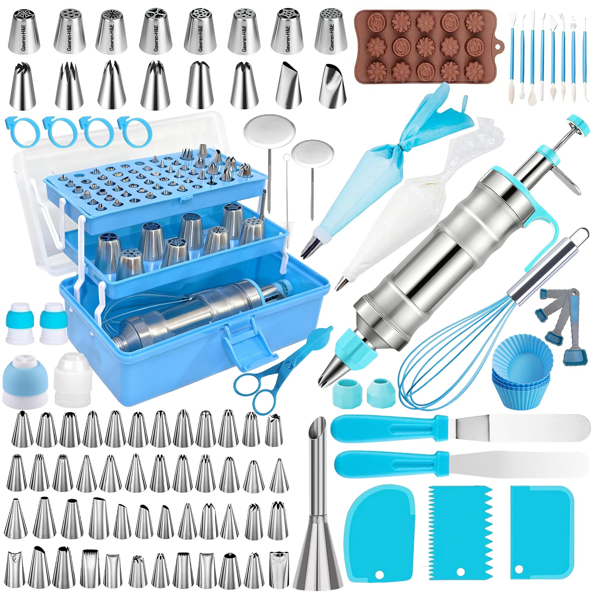 Gawren-H&E kit decoracion tortas en empaque compacto para organizar herramientas