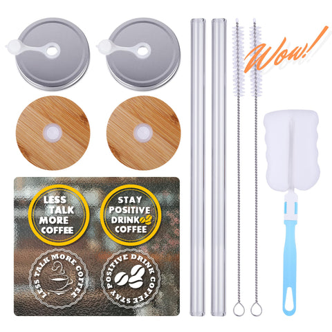 Gazeglyd set de dos vasos con tapas y pajitas, perfecto para regalos con estilo