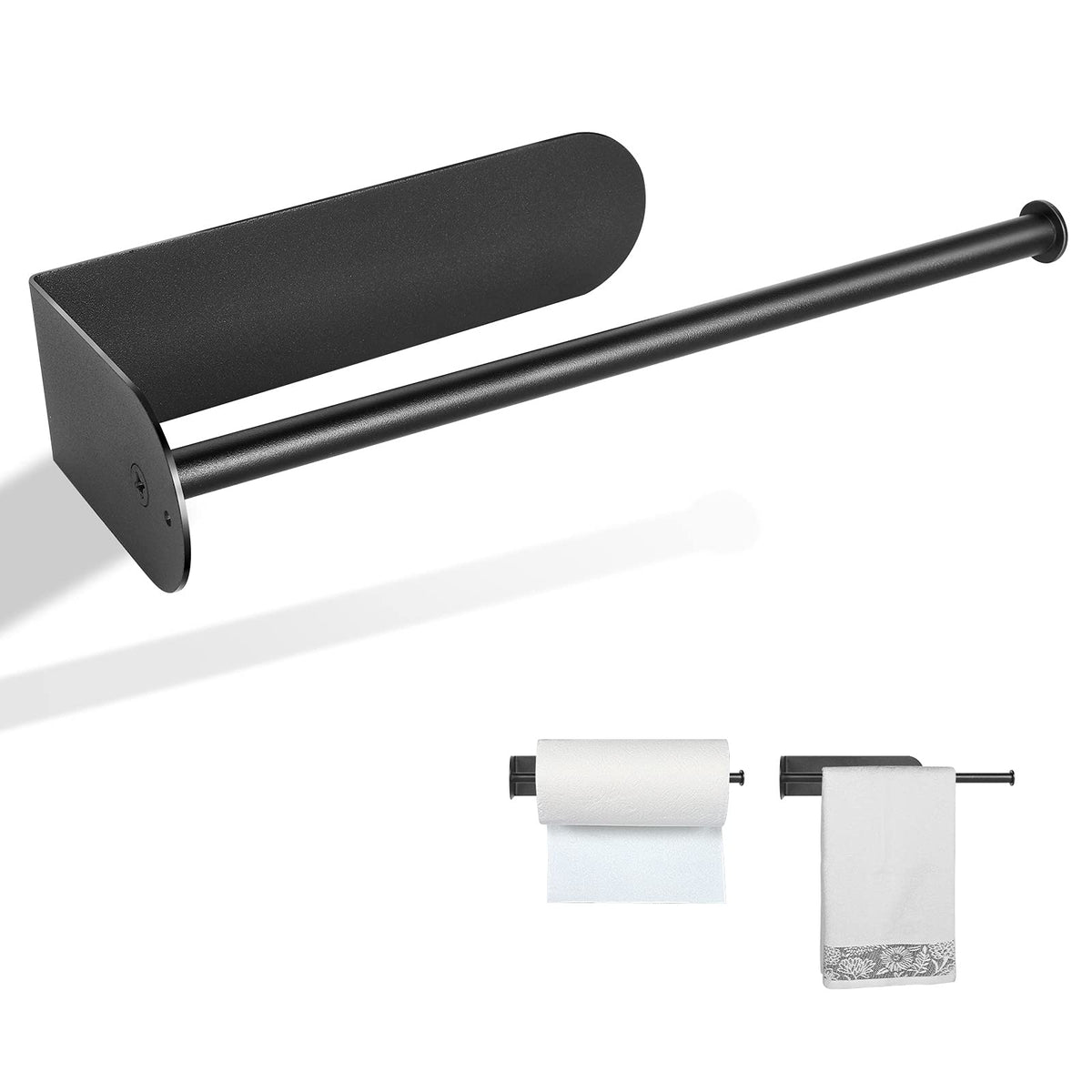 GBESTWOOW porta-rollos imantado con base fuerte para cocina.