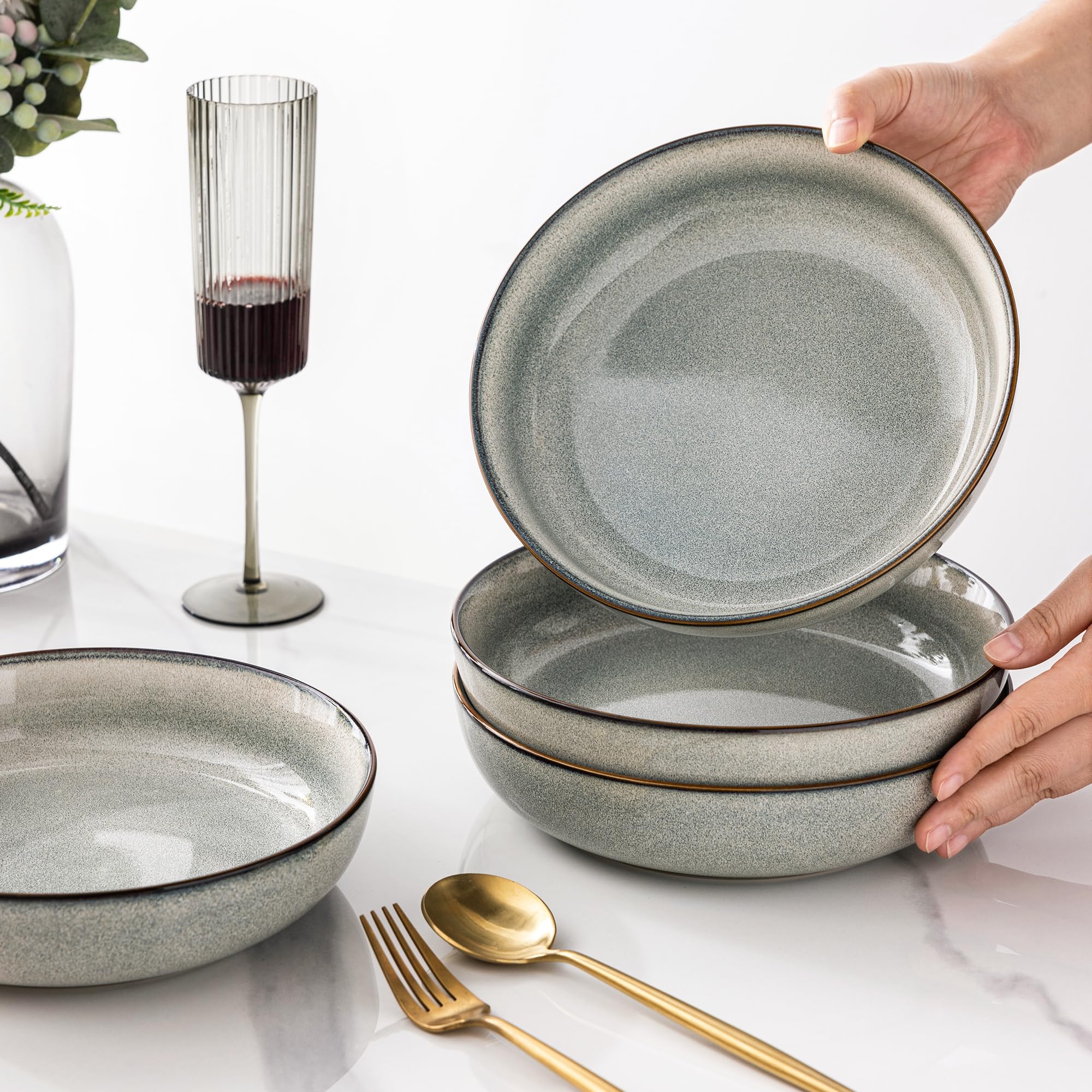 GBHOME cuencos grandes para porciones familiares en mesa.