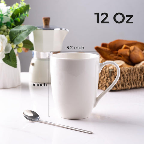 Conjunto GBHome de 12 tazas café blancas para cocina diaria