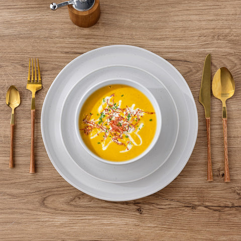 GBHOME plato ensalada 8 pulgadas, acabado speckled elegante para servir ensaladas