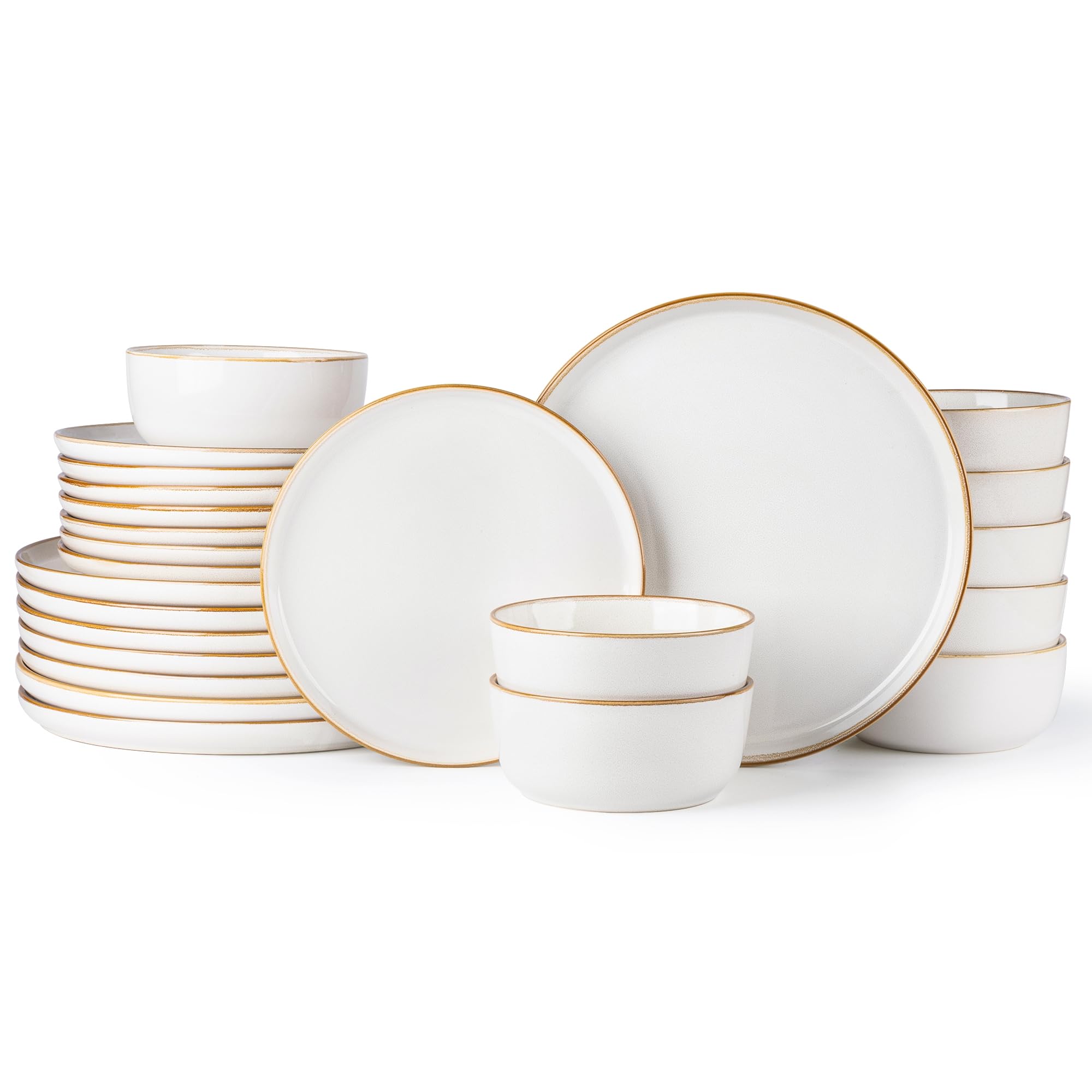 GBHOME platos de cena 10,5 pulgadas con diseño moderno y superficie resistente a rayaduras.