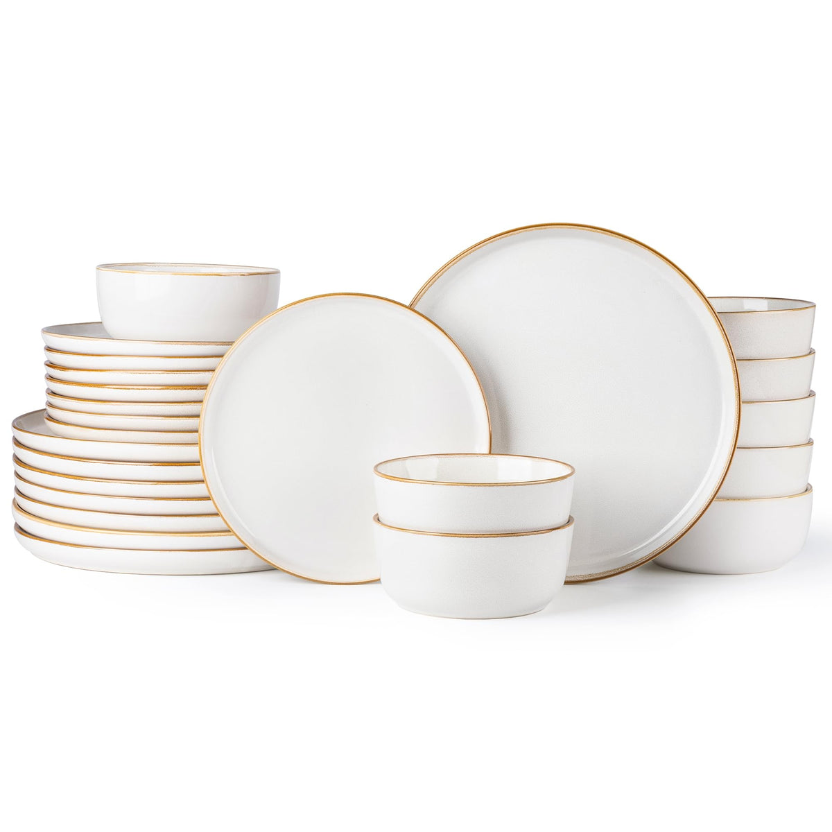 GBHOME platos de cena 10,5 pulgadas con diseño moderno y superficie resistente a rayaduras.