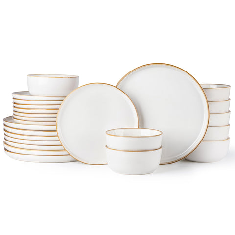 GBHOME platos de cena 10,5 pulgadas con diseño moderno y superficie resistente a rayaduras.