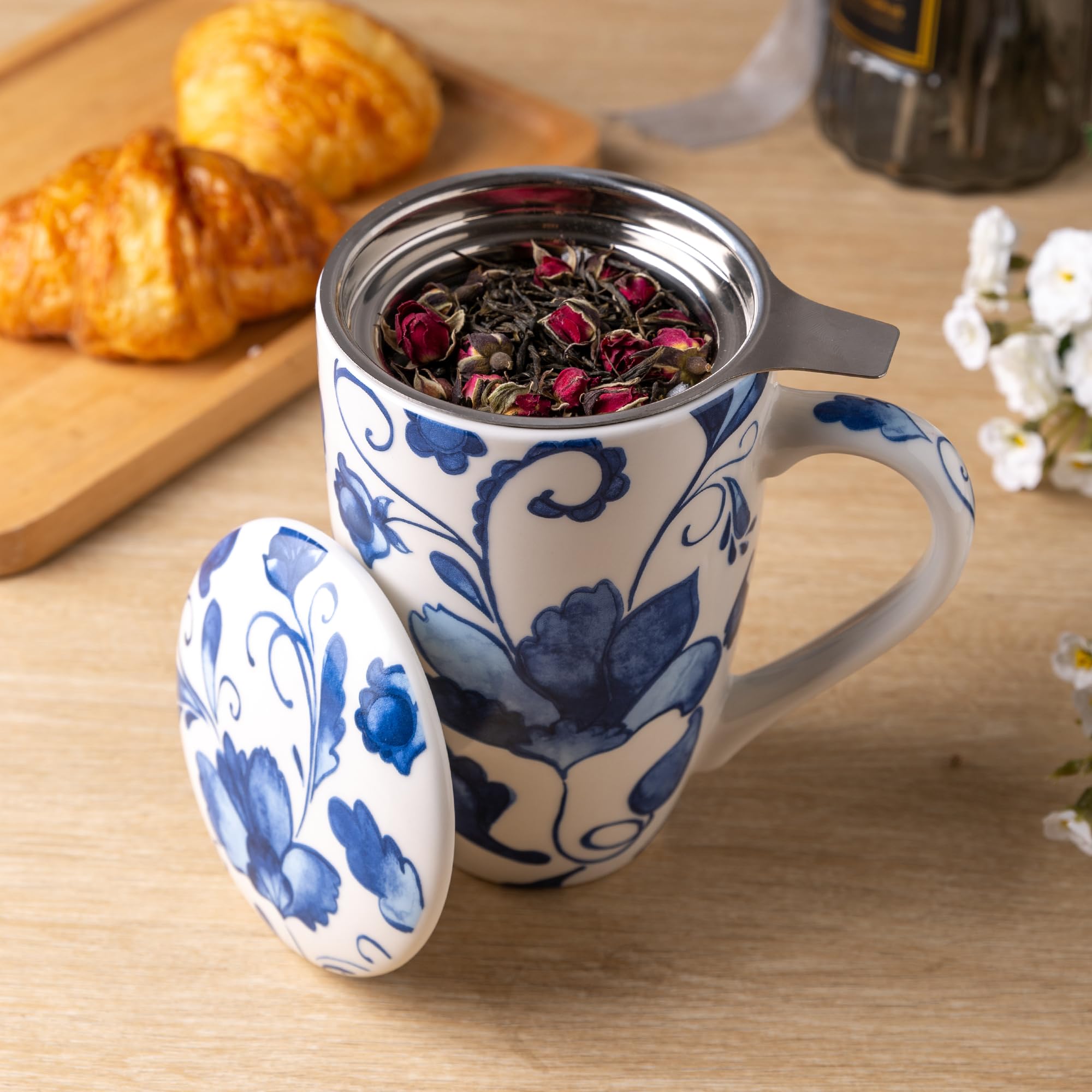 GBHOME Taza de té para uso diario, resistente y apta para microondas