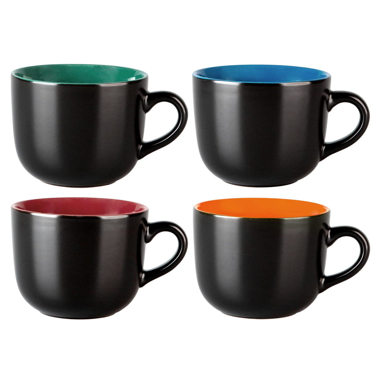 GBhome tazas jumbo para sopa de 24 oz, conjunto de 4, ideal para comidas diarias.