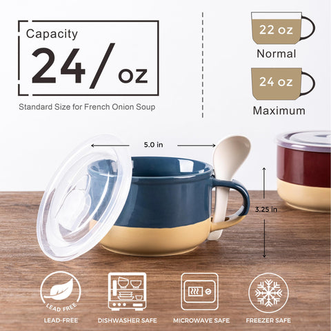 GBhome tazas cerámicas con cuchara de porcelana, detalle elegante