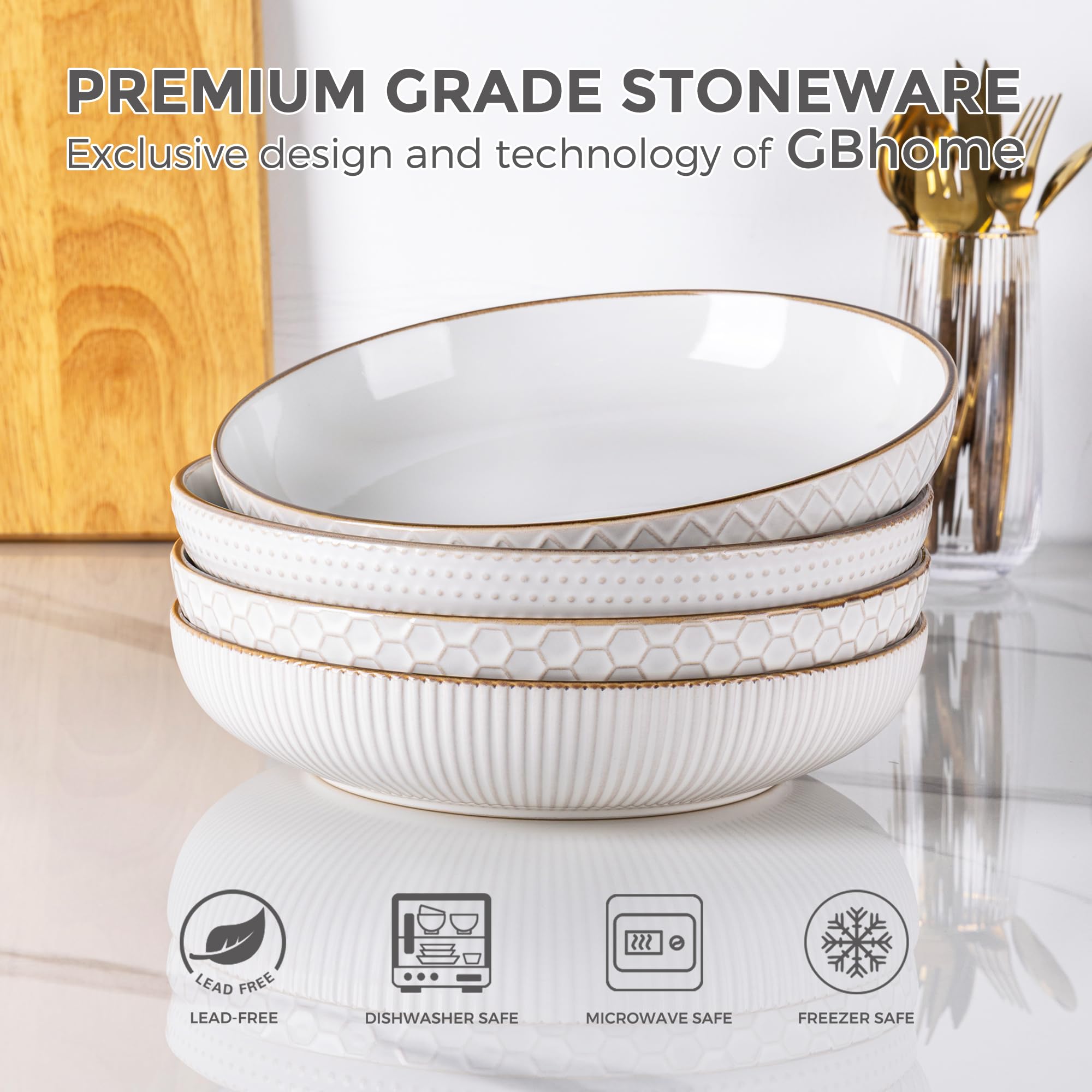 GBHOME tazones para pasta, resistente al congelador para comidas preparadas
