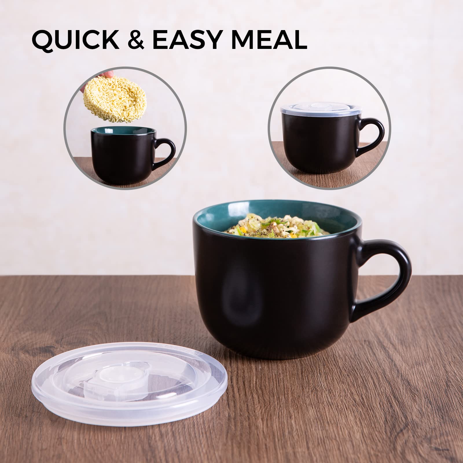 GBHOME uso diario: café, sopa, cereal o ensalada en una sola taza amplia.