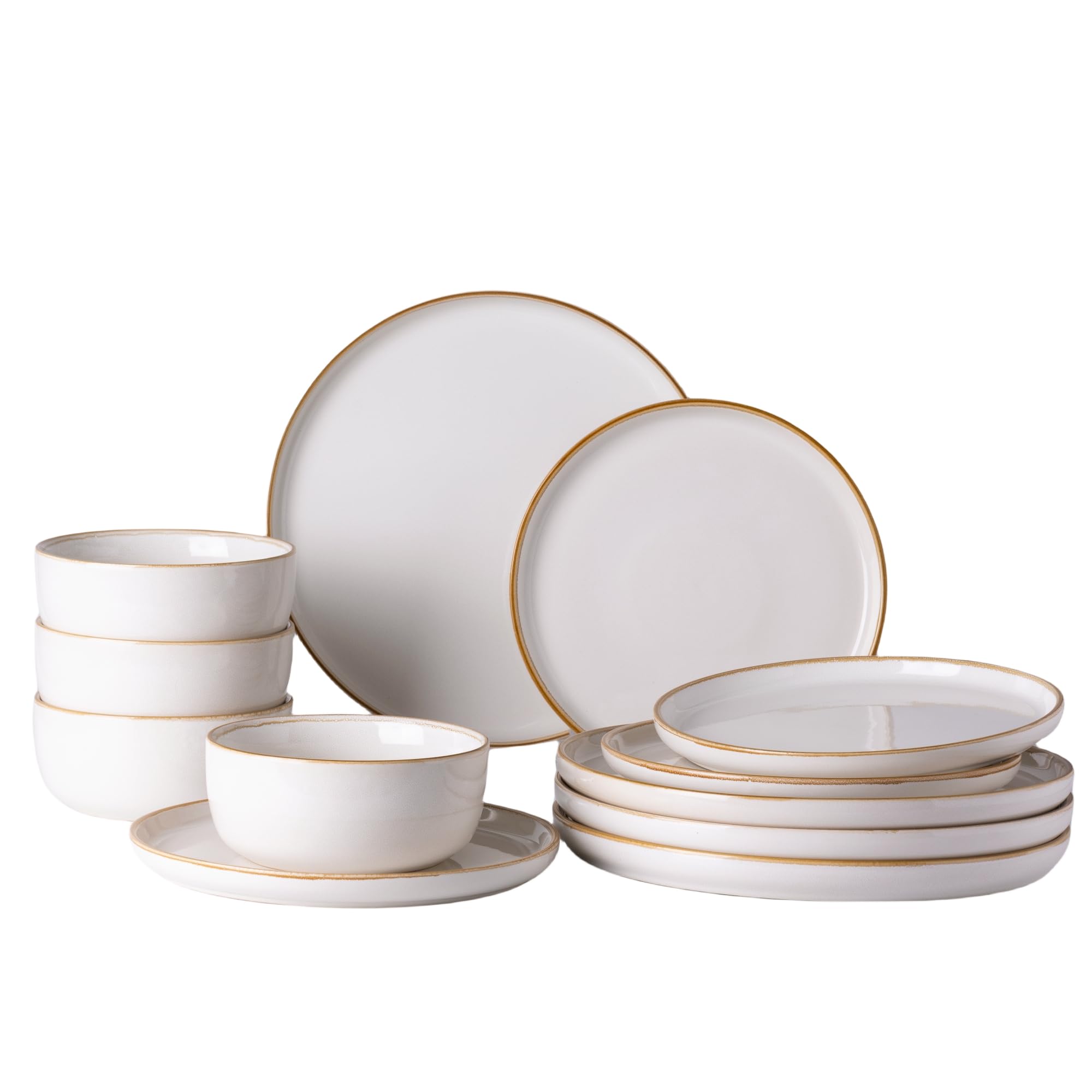GBHOME vajilla cerámica 26 cm, platos duraderos para uso diario.