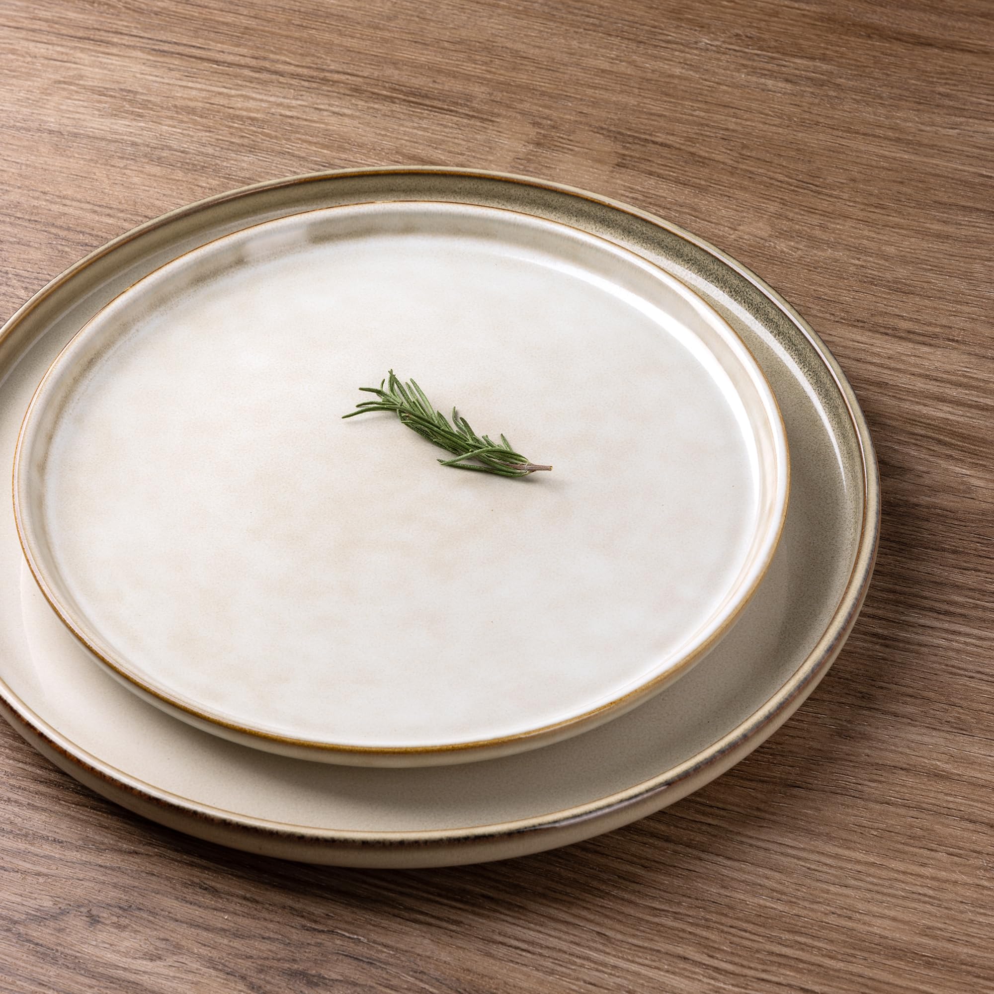GBHOME plato de postre de 8 pulgadas en tono capuchino, aporta estilo diario a la mesa