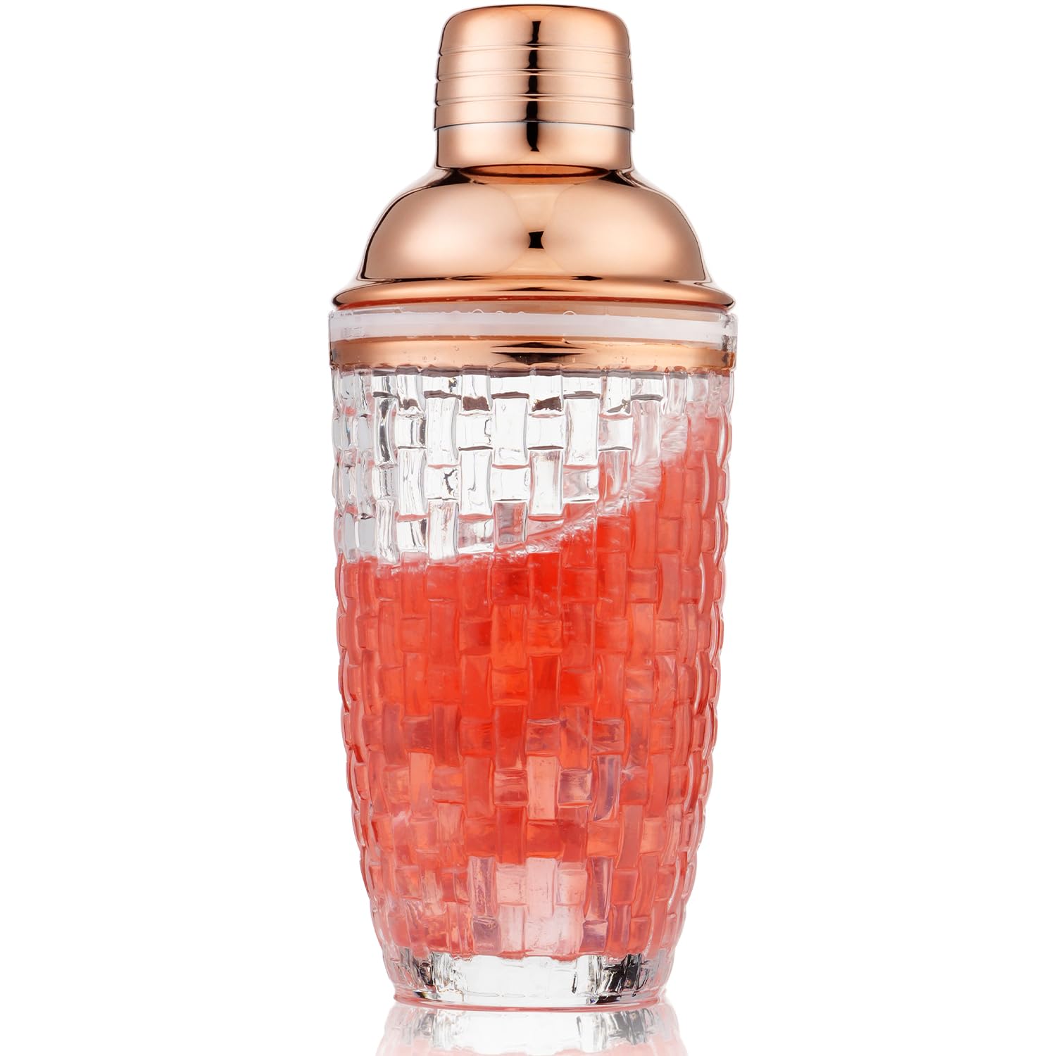 Gbuxska conjunto de cóctel en cristal dorado-rosa para un toque elegante en casa