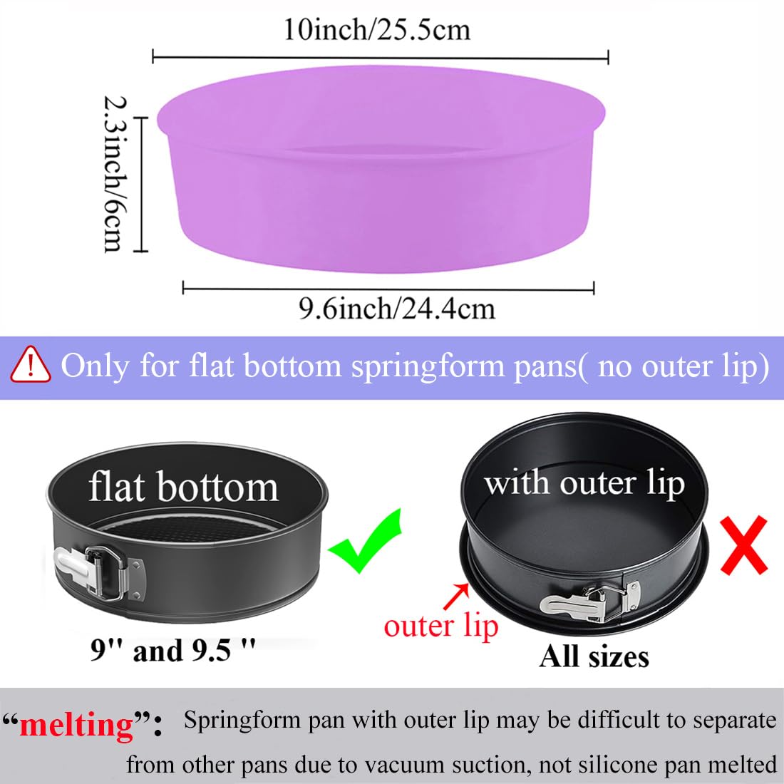 GBYAN protector silicona para pay de queso sirve en baño María para evitar agua en moldes redondos