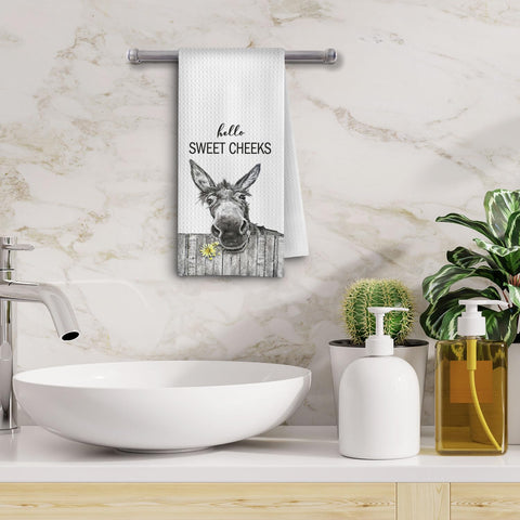 Toallas de baño GCFET burro con relieve decorativo para baño cálido.