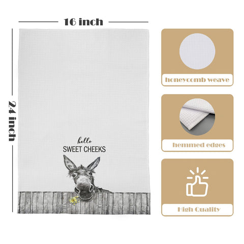 Toallas de mano para el hogar GCFET burro, detalles divertidos para decorar cocinas y baños.