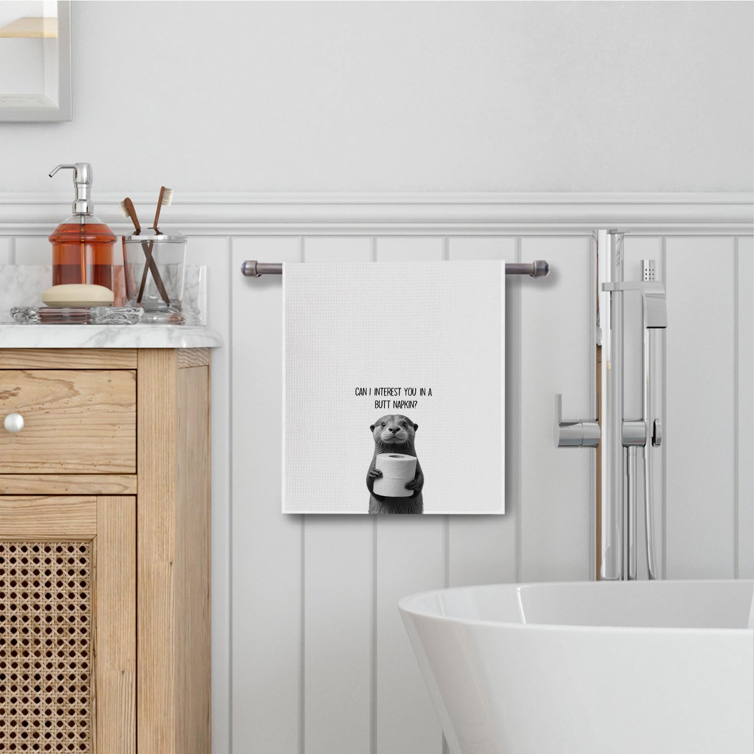 GCFET nutria divertida, decoración encantadora para cocina o baño.