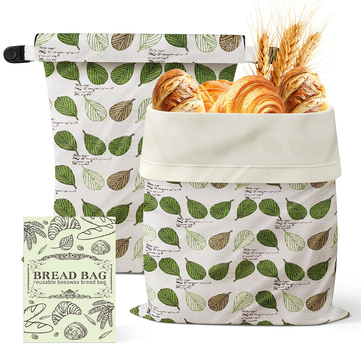 Bolsas GCTGCT para pan de masa madre, tamaño 17x13, conserva frescura.
