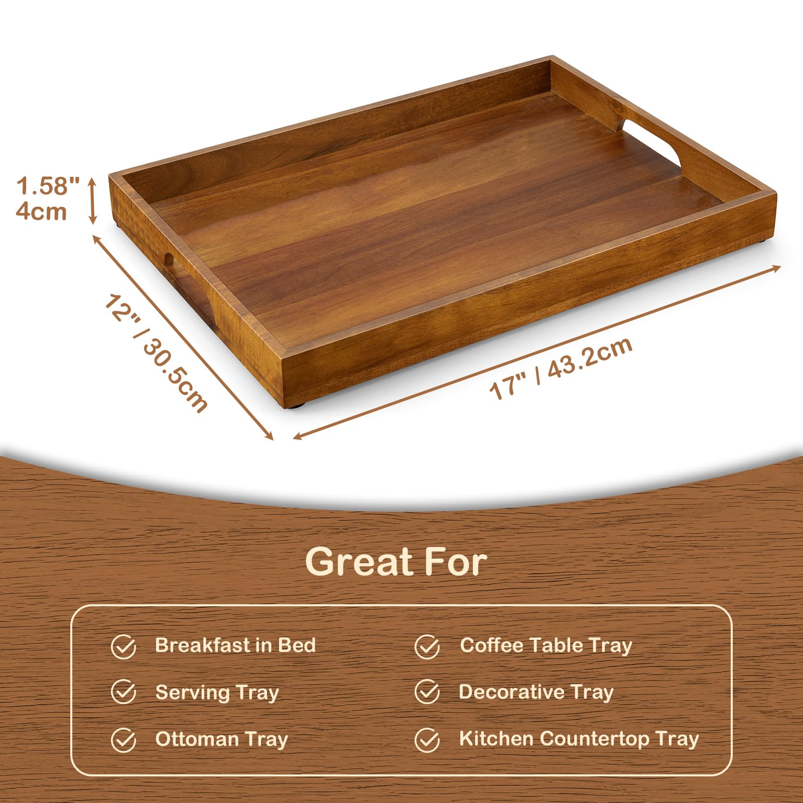 Bandeja GCWSTJK para desayuno en cama, experiencia elegante y confortable
