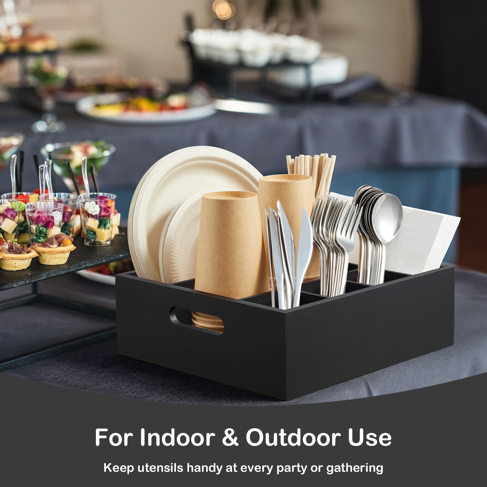 GCWSTJK organizador para cocina en encimera de madera, diseño elegante.