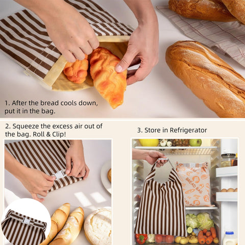 Uso práctico de GDDAY: ideal para pan, frutas y otros alimentos.