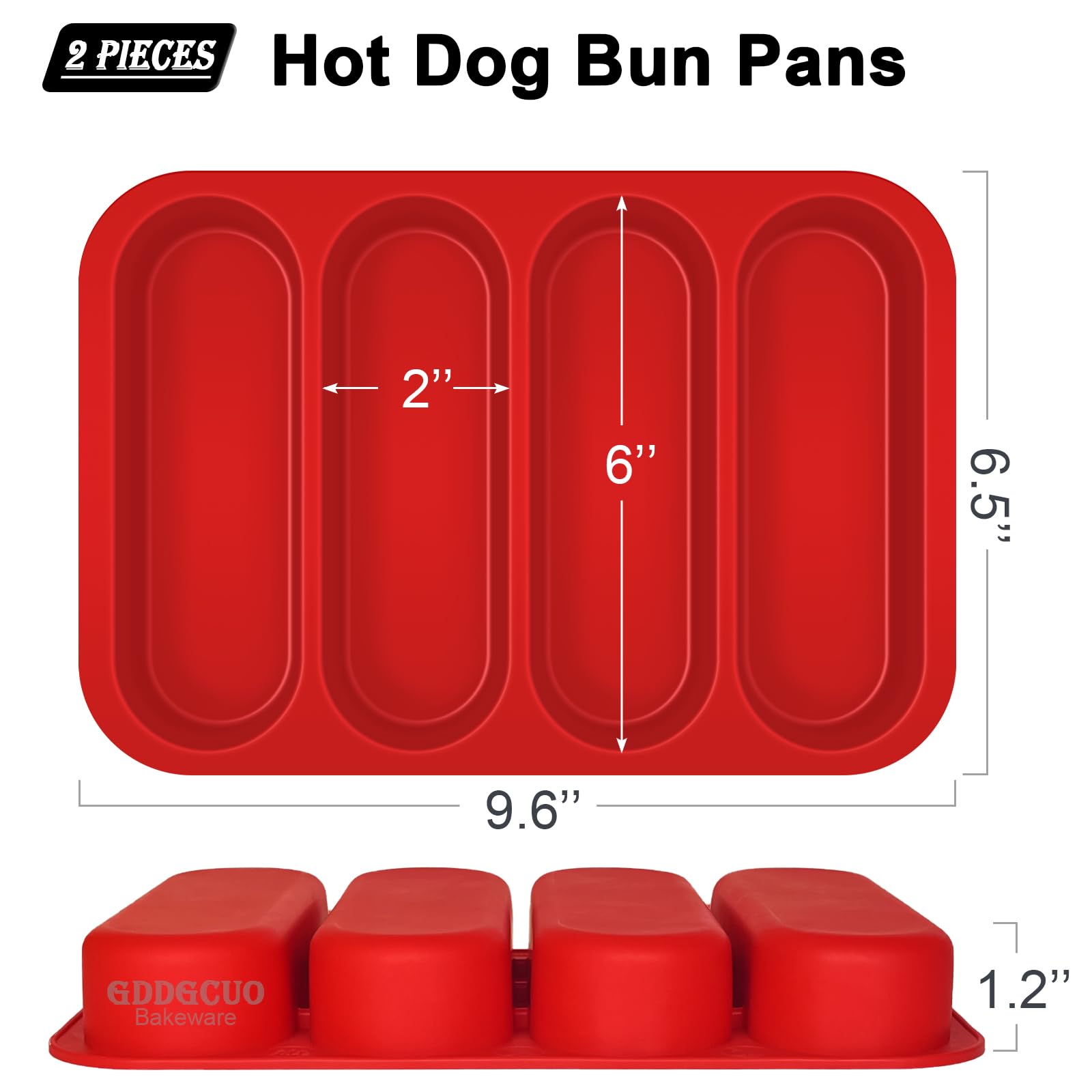 GDDGCUO pan de silicona apto para horno, microondas y lavavajillas.