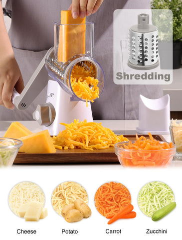 Rallador rotativo GDL con cuchillas intercambiables para queso y verduras