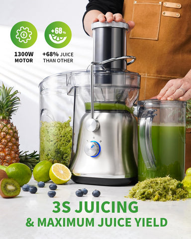 GDOR 1300W vaso de jugo de 56 oz para sesiones sin interrupciones.