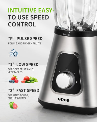 GDOR 1200W Blender, taza de viaje 22oz para llevar bebidas