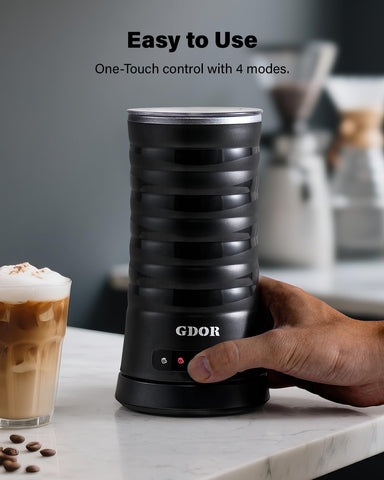 GDOR espumador, uso versátil para café y chocolate caliente.