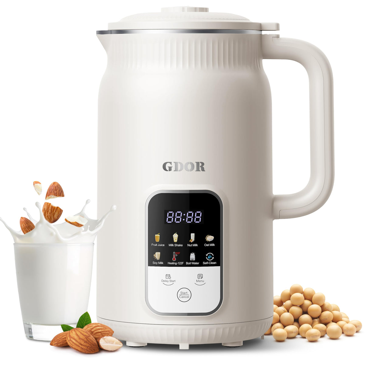 GDOR leche vegetal 35oz, capacidad familiar para bebidas caseras.