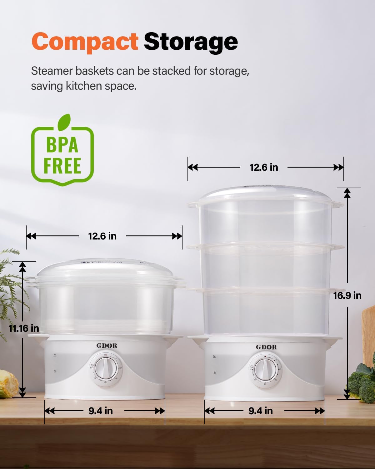 GDOR vaporera 3 niveles uso seguro y libre de BPA