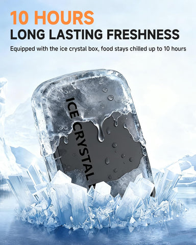 GEARGO lonchera eléctrica inalámbrica caja de cristal de hielo para mantener fresca