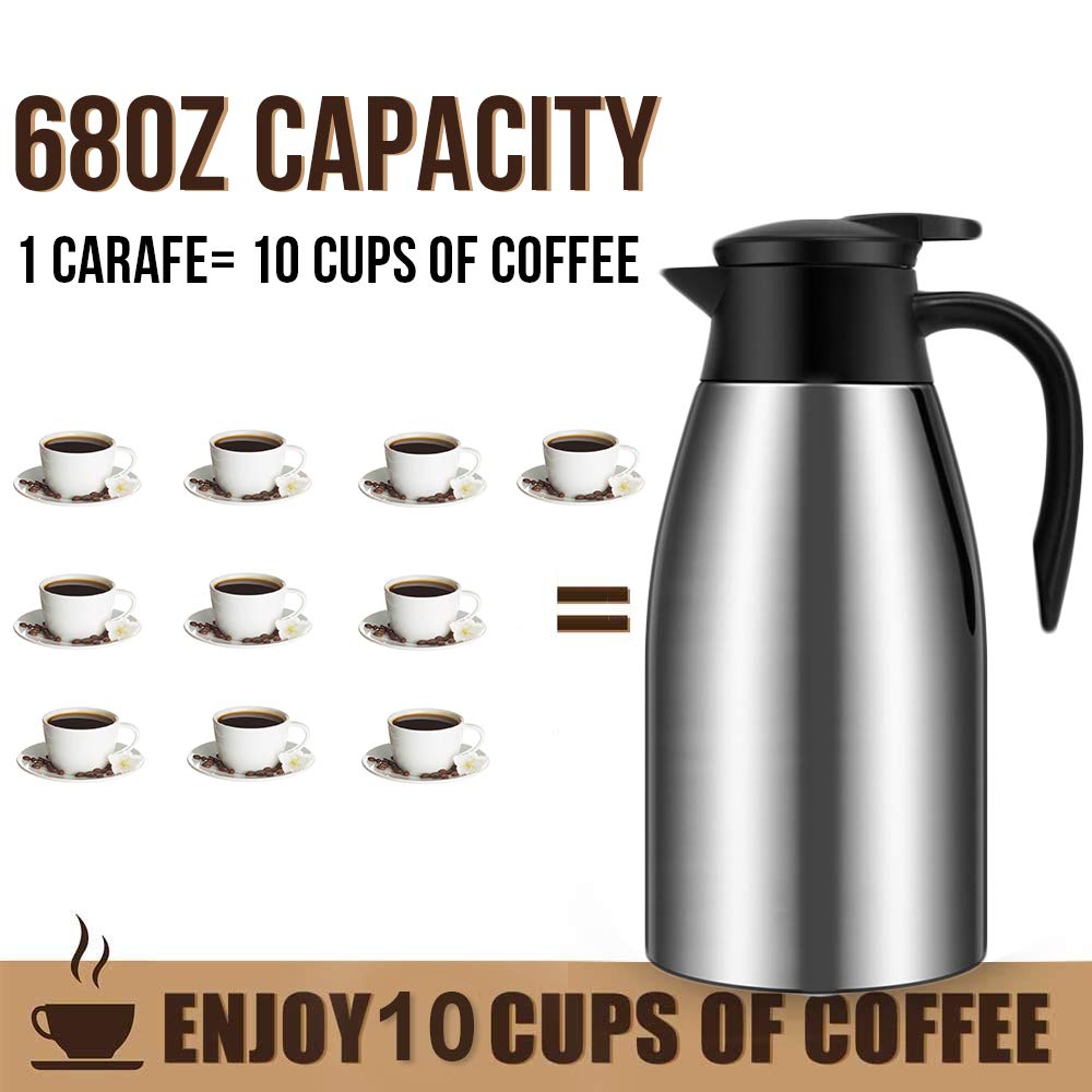 GearRoot Jarra térmica, capacidad de 68oz para varias tazas.