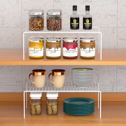 GEDLIRE organizador metálico para cocina con recubrimiento blanco, fácil limpieza.