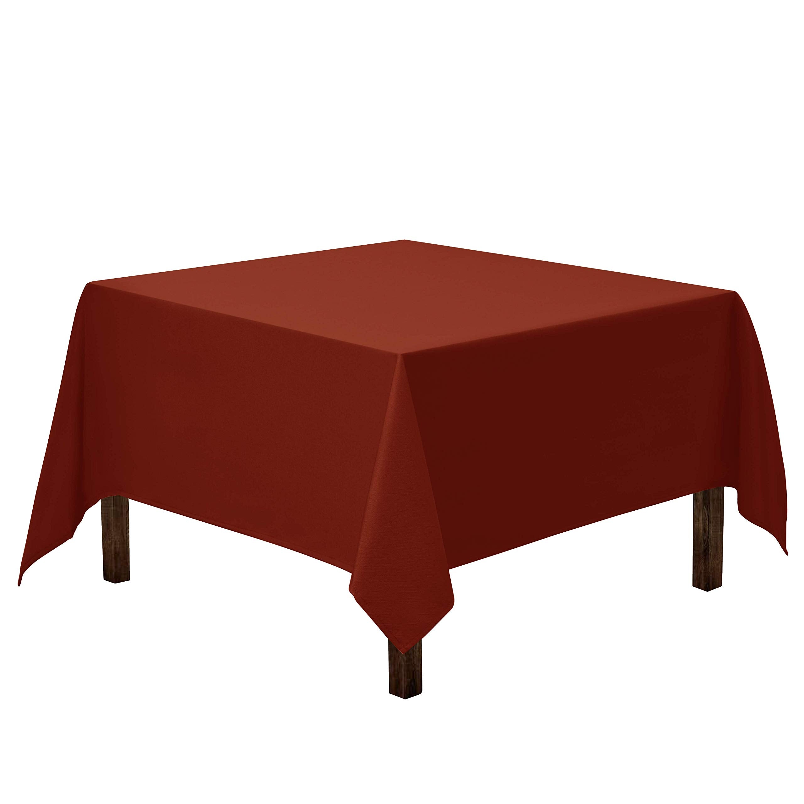 Mantel Gee Di Moda cuadrado 70x70, naranja quemado, elegante para buffets.