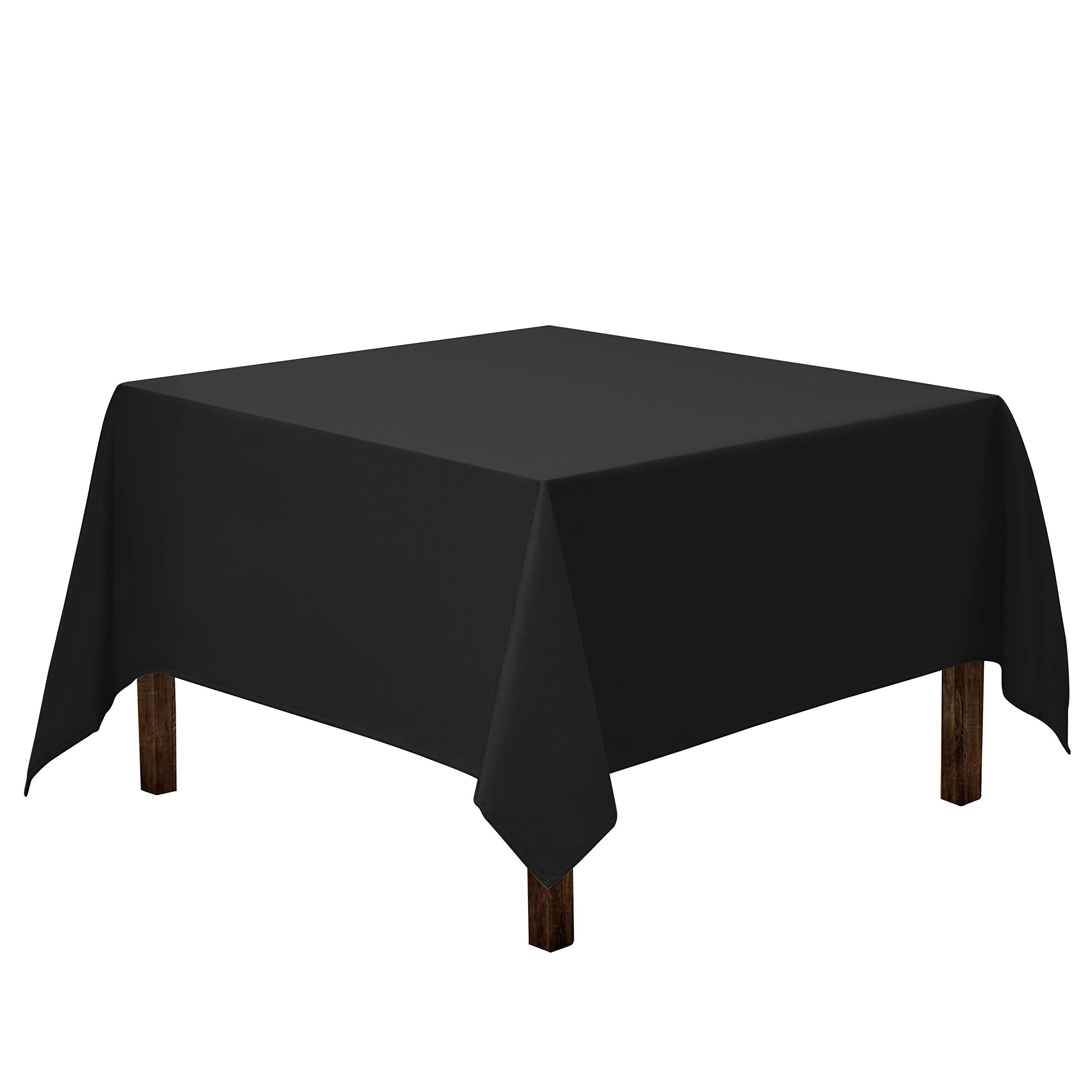 Mantel Gee Di Moda cuadrado 70x70 negro, ideal para banquetes y cenas.