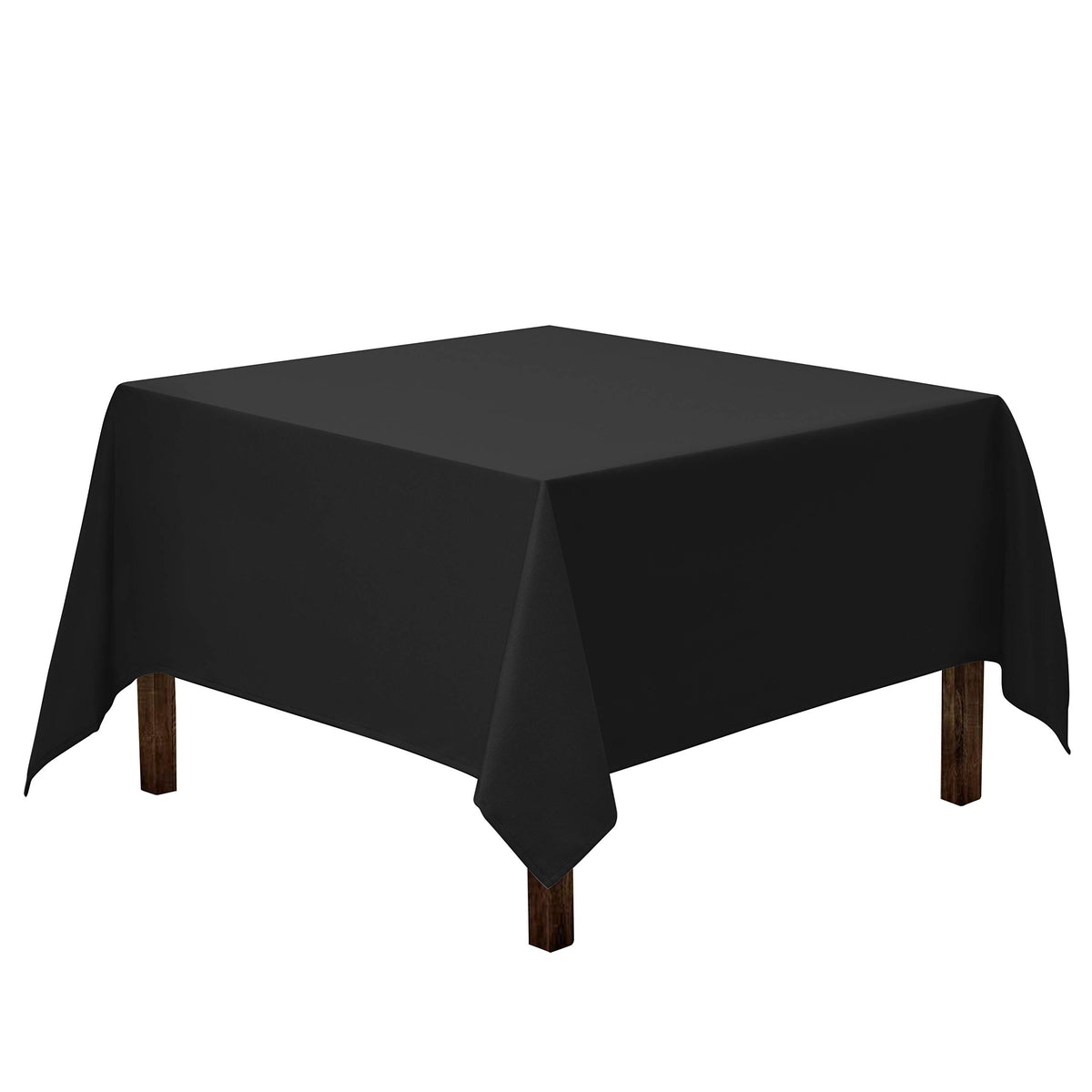 Mantel Gee Di Moda cuadrado 70x70 negro, ideal para banquetes y cenas.
