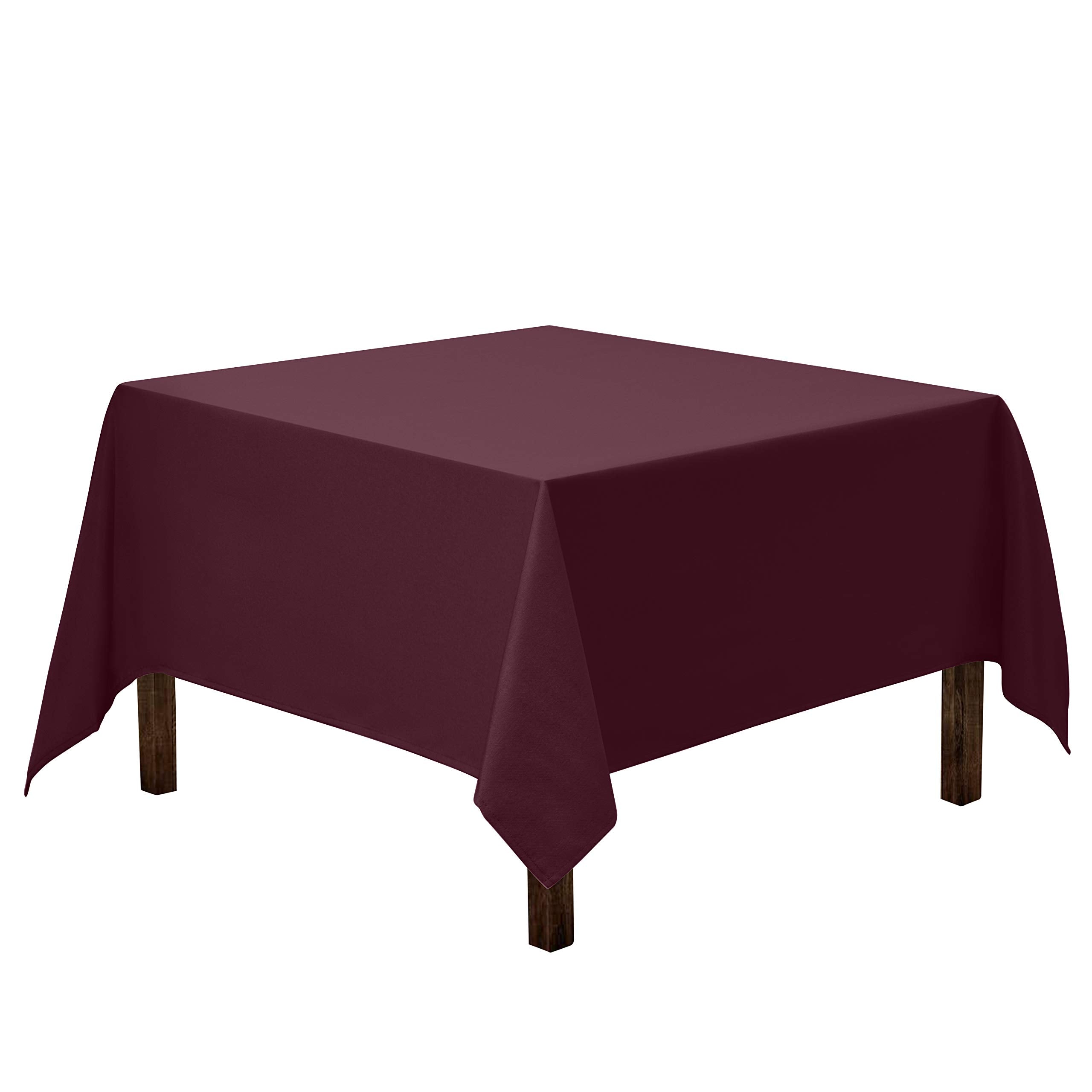 Mantel cuadrado Gee Di Moda 85x85 burdeos para mesas grandes.