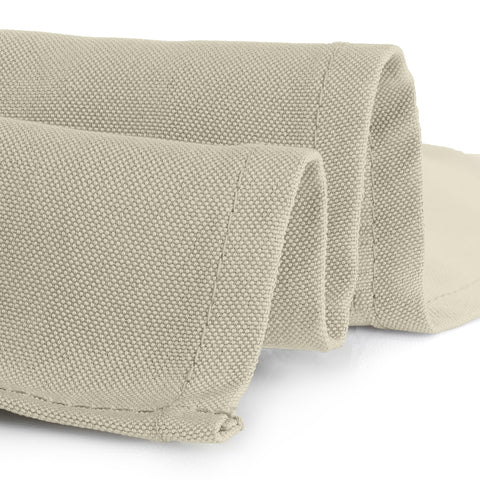 Tejido poliéster de alta calidad Gee Di Moda, mantel marfil duradero.