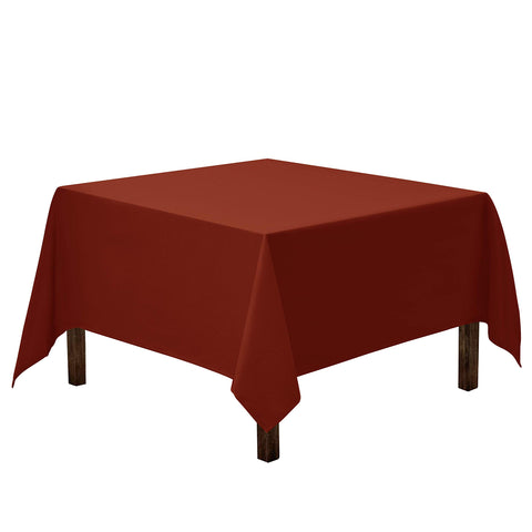 Mantel Gee Di Moda para mesa redonda 70x70, naranja quemado, elegante y práctico.