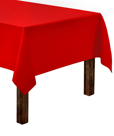 Gee Di Moda mantel rectangular 60x126 rojo en mesa, ideal para cenas elegantes y fáciles de limpiar