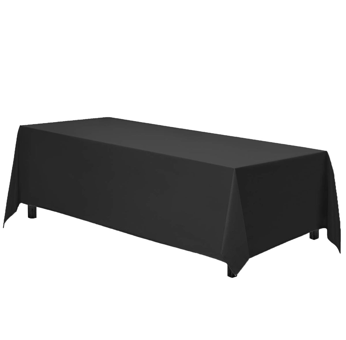 Mantel rectangular negro de Gee Di Moda, tamaño 70x120, ideal para cenas formales.