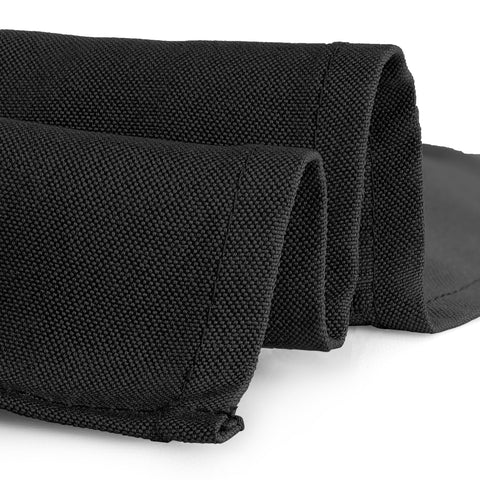 Mantel rectangular negro de Gee Di Moda con alta durabilidad para uso repetido.