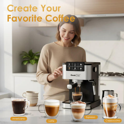 Geek Chef cafe-frio-lungo ofrece bebidas refrescantes y suaves.