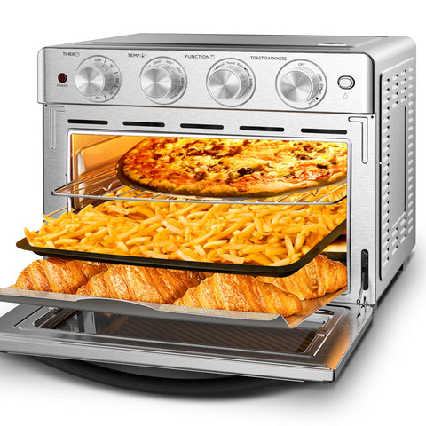 Geek Chef Horno aire Tostador 26qt frontal con puerta de vidrio para vigilar cocción