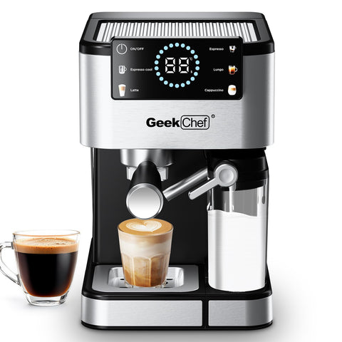Geek Chef: máquina espresso 20 bares para crema densa en casa