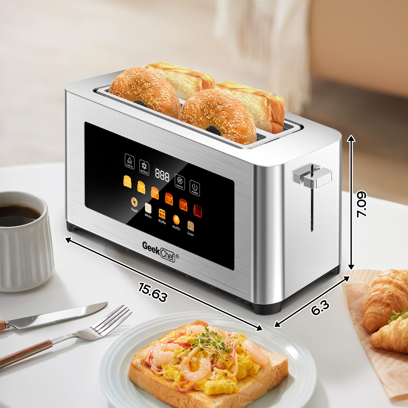 Cable oculto y base organizada para encimera limpia con Geek Chef