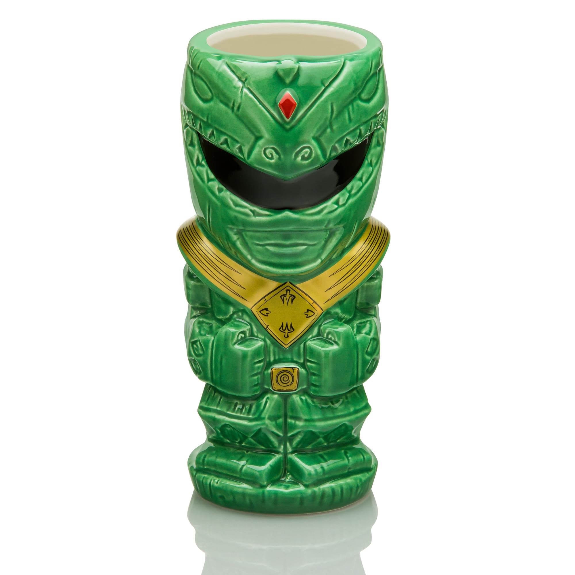 Geeki Tikis Ranger Verde, diseño Mighty Morphin para colección diaria.